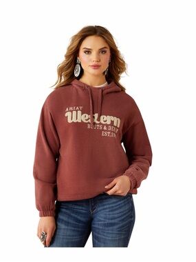 Ariat Women's Western Hoodie in Rust XXL new without tags